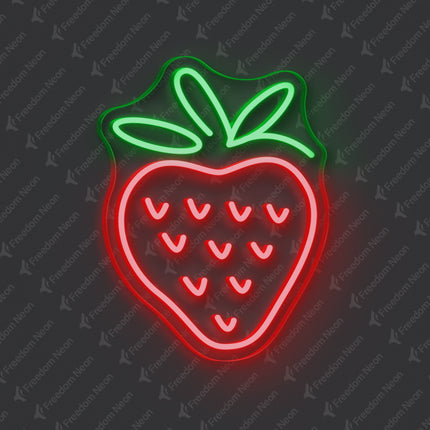 Red Strawberry Neon Sign