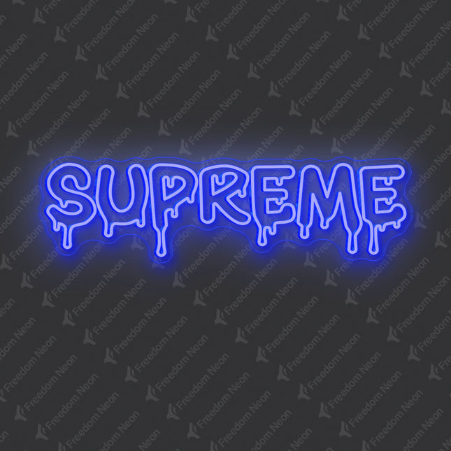 Blue Supreme Drip Neon Sign