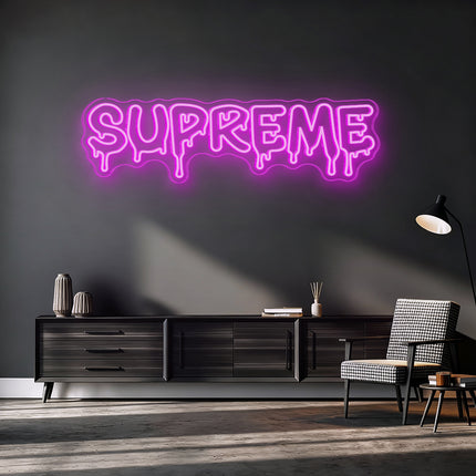 Pink Supreme Drip Neon Sign