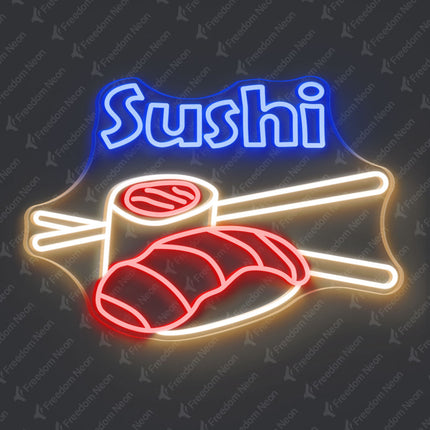 Blue Sushi Neon Sign