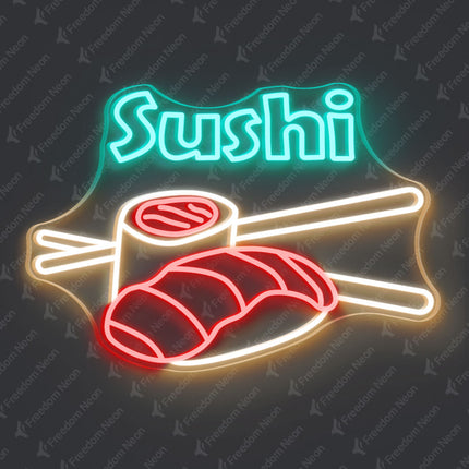Mint Green Sushi Neon Sign