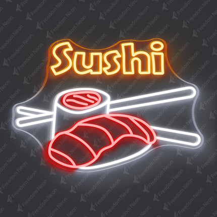 Orange Sushi Neon Sign