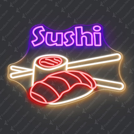 Purple Sushi Neon Sign