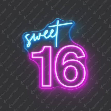 Pink Sweet 16 Neon Sign