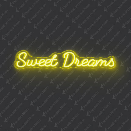 Lemon Yellow Sweet Dreams Neon Sign