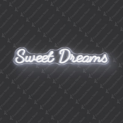White Sweet Dreams Neon Sign