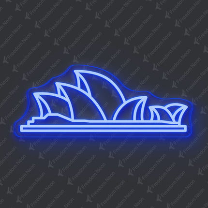 Blue Sydney Opera House Neon Sign