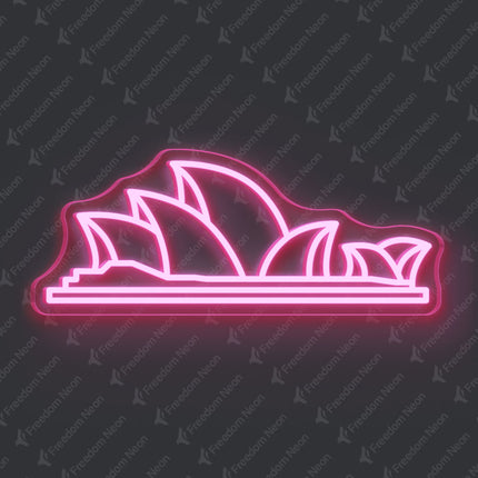 Light Pink Sydney Opera House Neon Sign