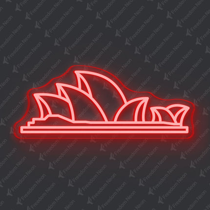 Red Sydney Opera House Neon Sign