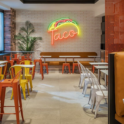 Golden Taco LED Neon Light Sign