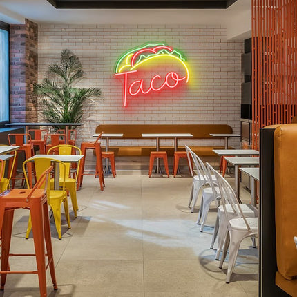 Red Taco LED Neon Light Sign