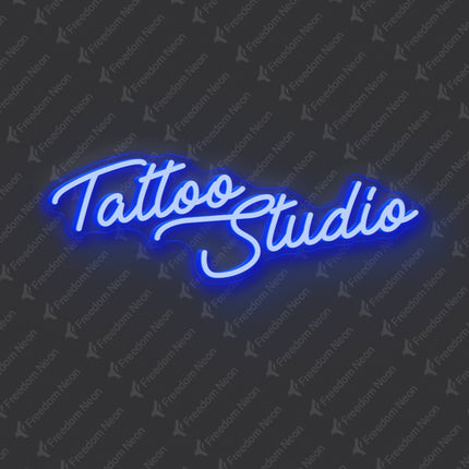 Blue Tattoo Studio Neon Sign
