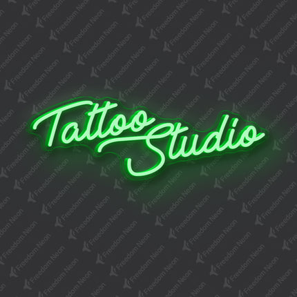 Green Tattoo Studio Neon Sign