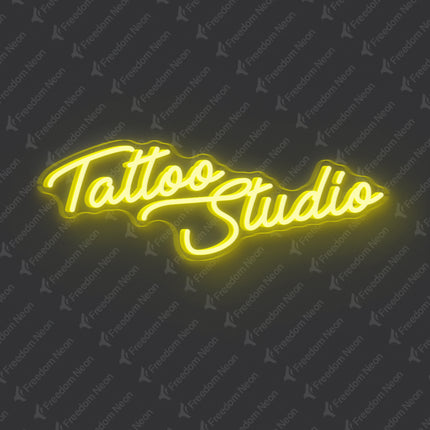 Lemon Yellow Tattoo Studio Neon Sign