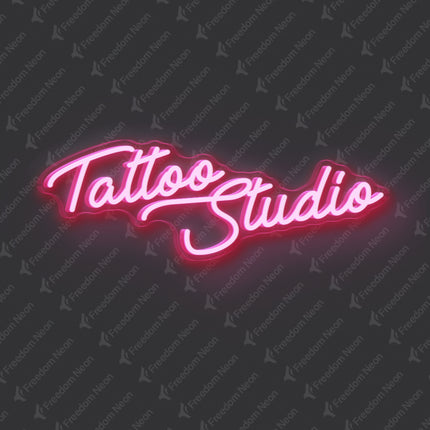 Light Pink Tattoo Studio Neon Sign