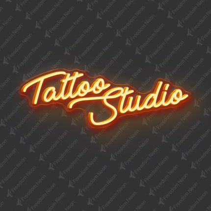 Orange Tattoo Studio Neon Sign