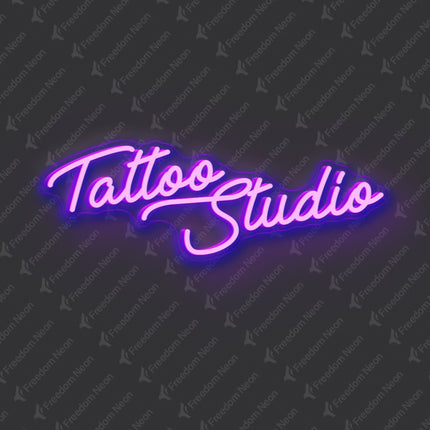 Purple Tattoo Studio Neon Sign