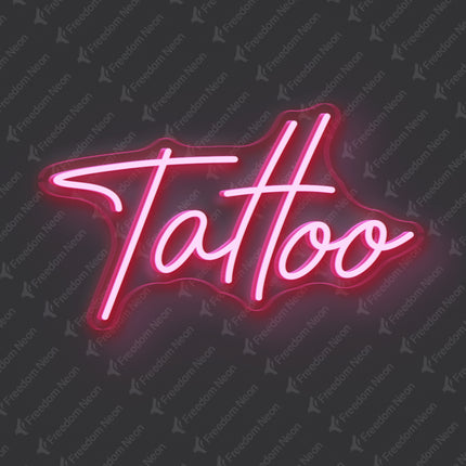 Light Pink Tattoo Text Neon Sign