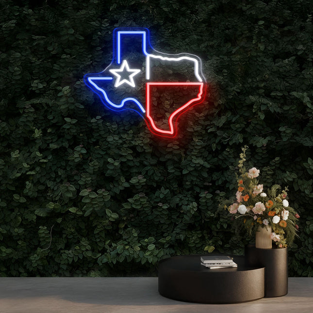 Texas Map Neon Sign