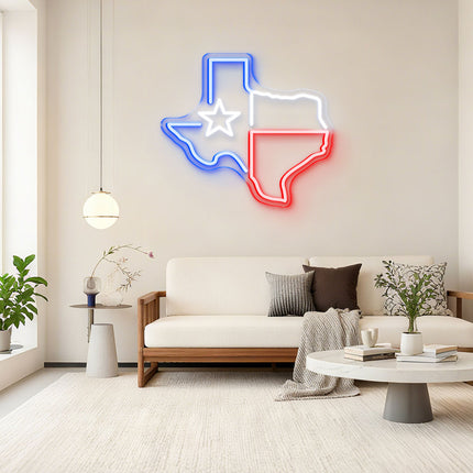 Texas Map Neon Sign
