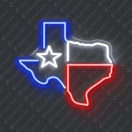 Texas Map Neon Sign