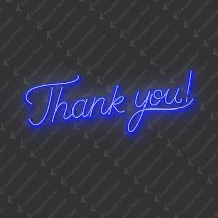 Blue Thank You Neon Sign