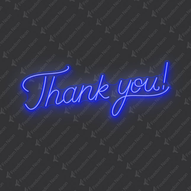Blue Thank You Neon Sign