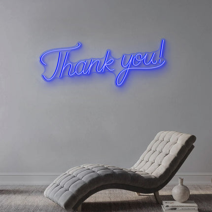 Blue Thank You Neon Sign