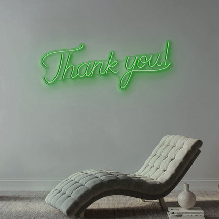 Green Thank You Neon Sign