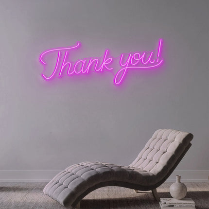 Pink Thank You Neon Sign