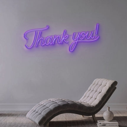 Purple Thank You Neon Sign