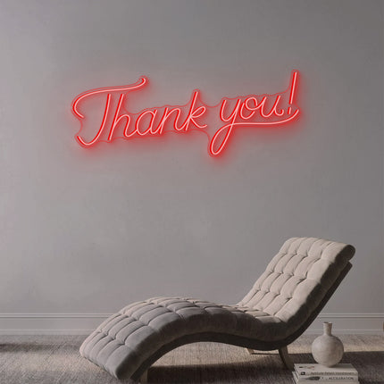 Red Thank You Neon Sign
