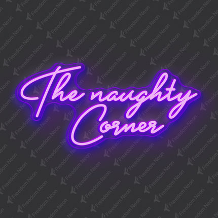 Purple The Naughty Corner Neon Sign