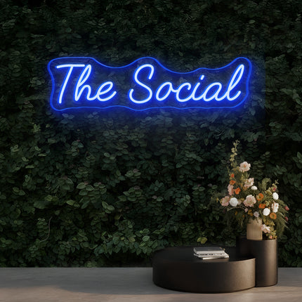 Blue The Social Neon Sign