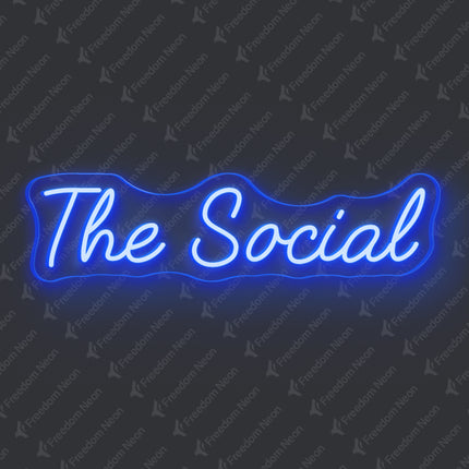 Blue The Social Neon Sign