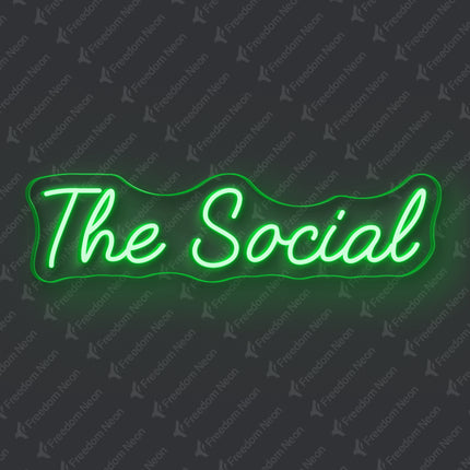 Green The Social Neon Sign