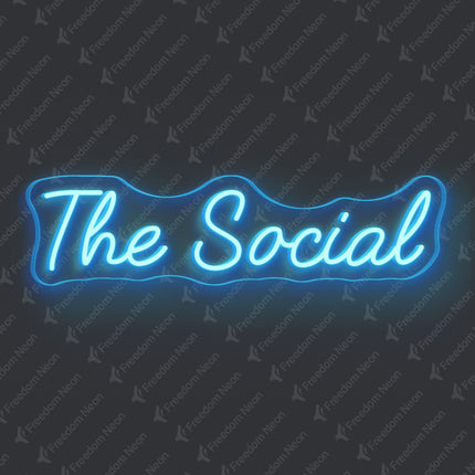 Ice Blue The Social Neon Sign