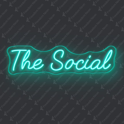 Mint Green The Social Neon Sign