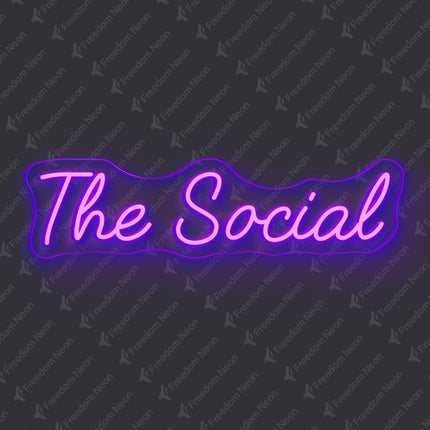 Purple The Social Neon Sign