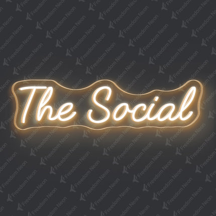 Warm White The Social Neon Sign