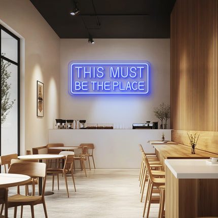 Blue This Must Be The Place Neon Sign