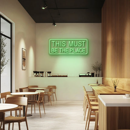 Green This Must Be The Place Neon Sign