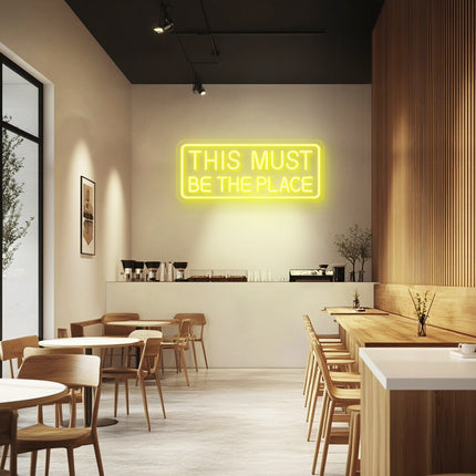 Yellow This Must Be The Place Neon Sign