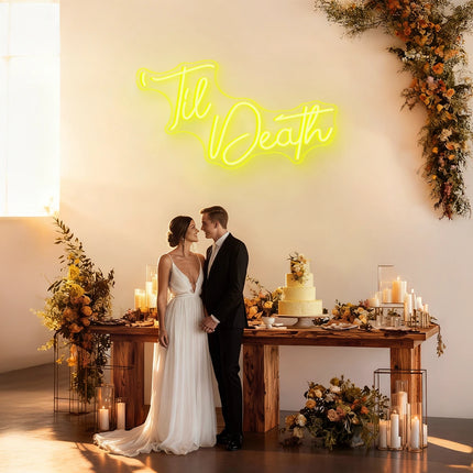 Lemon Yellow Til Death Neon Sign