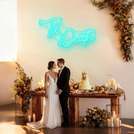 Mint Green Til Death Neon Sign