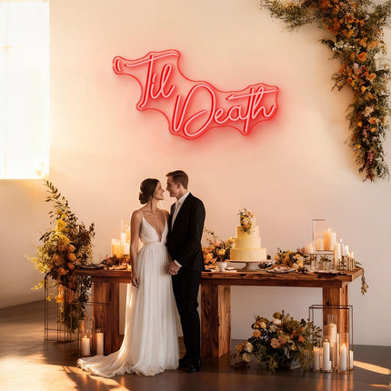 Red Til Death Neon Sign