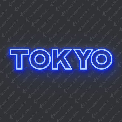 Blue Tokyo Neon Sign