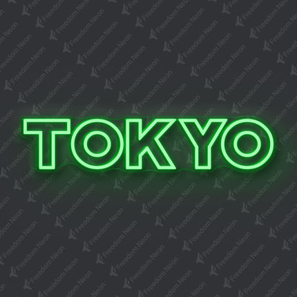 Green Tokyo Neon Sign