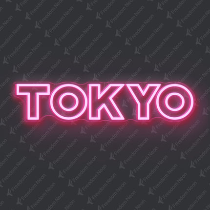 Light Pink Tokyo Neon Sign