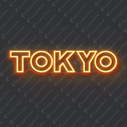 Orange Tokyo Neon Sign
